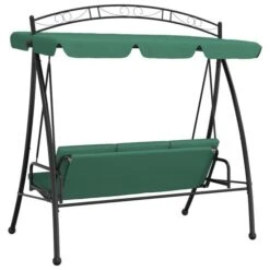 Balancelle De Jardin Avec Auvent Vert 198 Cm Tissu Et Acier -Mobilier De Jardin Soldes balancelle de jardin avec auvent vert 198 cm tissu et acier 3666722929981 1503237