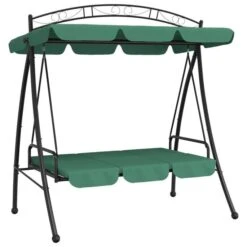 Balancelle De Jardin Avec Auvent Vert 198 Cm Tissu Et Acier -Mobilier De Jardin Soldes balancelle de jardin avec auvent vert 198 cm tissu et acier 3666722929981 1503238