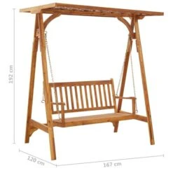 Balancelle De Jardin Avec Treillis Bois D'acacia Solide -Mobilier De Jardin Soldes balancelle de jardin avec treillis bois d acacia solide 8719883780337 1215192