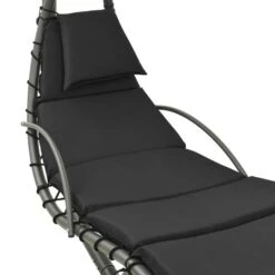 Balancelle De Jardin Noir Et Gris 190x90x200 Cm Tissu -Mobilier De Jardin Soldes balancelle de jardin noir et gris 190x90x200 cm tissu 3666722189323 1195982