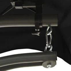 Balancelle De Jardin Noir Et Gris 190x90x200 Cm Tissu -Mobilier De Jardin Soldes balancelle de jardin noir et gris 190x90x200 cm tissu 3666722189323 1195984