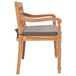 Banc Batavia Avec Coussin Gris Foncé 120 Cm Bois De Teck Massif -Mobilier De Jardin Soldes banc batavia avec coussin gris fonce 120 cm bois de teck massif 3666722869683 947986
