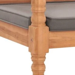 Banc Batavia Avec Coussin Gris Foncé 120 Cm Bois De Teck Massif -Mobilier De Jardin Soldes banc batavia avec coussin gris fonce 120 cm bois de teck massif 3666722869683 947988