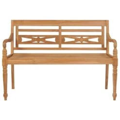 Banc Batavia Avec Coussin Noir 150 Cm Bois De Teck Massif 2 -Mobilier De Jardin Soldes banc batavia avec coussin noir 150 cm bois de teck massif 8720286261279 824020