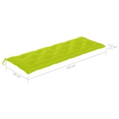 Banc Batavia Avec Coussin Vert Vif 150 Cm Bois De Teck Massif 2 -Mobilier De Jardin Soldes banc batavia avec coussin vert vif 150 cm bois de teck massif 8720286261316 824067