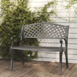 Produits populaires -Mobilier De Jardin Soldes banc de jardin 102 cm aluminium coule noir 3666722171878 1227634