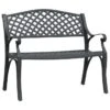 Banc De Jardin 102 Cm Aluminium Coulé Noir