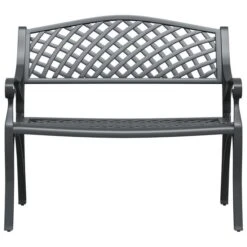 Banc De Jardin 102 Cm Aluminium Coulé Noir -Mobilier De Jardin Soldes banc de jardin 102 cm aluminium coule noir 3666722171878 1227636