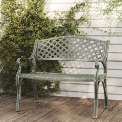 Produits populaires -Mobilier De Jardin Soldes banc de jardin 102 cm aluminium coule vert 3666722171908 1227613