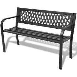 Produits populaires 9 Banc De Jardin 118 Cm Acier Noir