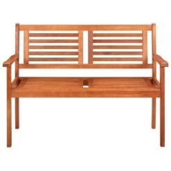 Banc De Jardin 2 Places Avec Coussin 120 Cm Bois D'eucalyptus 13 -Mobilier De Jardin Soldes banc de jardin 2 places avec coussin 120 cm bois d eucalyptus 8720286233856 814702