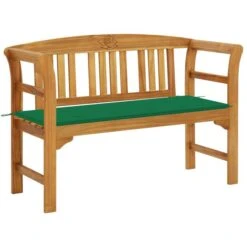 Banc De Jardin Avec Coussin 120 Cm Bois D'acacia Massif 81