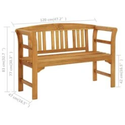 Banc De Jardin Avec Coussin 120 Cm Bois D'acacia Massif 81 -Mobilier De Jardin Soldes banc de jardin avec coussin 120 cm bois d acacia massif 8720286282229 842392