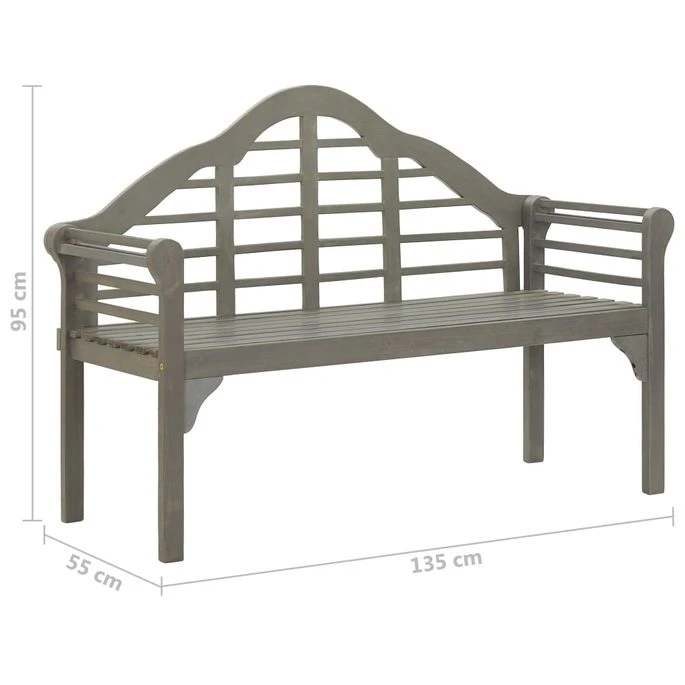 Banc De Jardin Avec Coussin 135 Cm Bois D'acacia Massif Gris 12 11 Banc De Jardin Avec Coussin 135 Cm Bois D'acacia Massif Gris 12 – Image 11