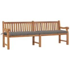 Banc De Jardin Avec Coussin 240 Cm Bois De Teck Massif 4