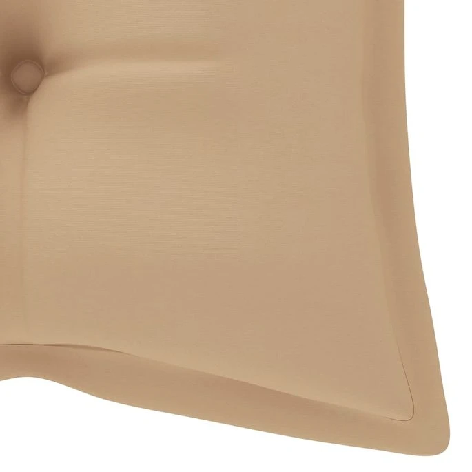 Banc De Jardin Avec Coussin Beige 120 Cm Bois De Teck Massif 2 8 Banc De Jardin Avec Coussin Beige 120 Cm Bois De Teck Massif 2 – Image 8