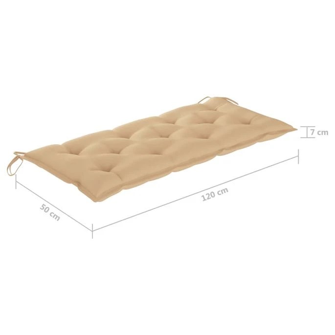 Banc De Jardin Avec Coussin Beige 120 Cm Bois De Teck Massif 2 10 Banc De Jardin Avec Coussin Beige 120 Cm Bois De Teck Massif 2 – Image 10