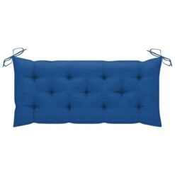 Banc De Jardin Avec Coussin Bleu 120 Cm Bois De Teck Massif 3 -Mobilier De Jardin Soldes banc de jardin avec coussin bleu 120 cm bois de teck massif 3666722838290 829128