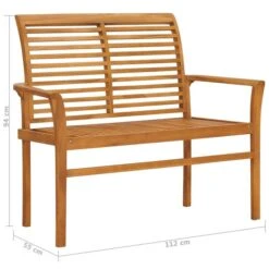 Banc De Jardin Avec Coussin Crème 112 Cm Bois De Teck Massif -Mobilier De Jardin Soldes banc de jardin avec coussin creme 112 cm bois de teck massif 3666722425087 828674