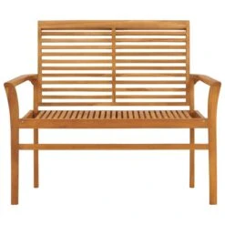 Banc De Jardin Avec Coussin Crème 112 Cm Bois De Teck Massif -Mobilier De Jardin Soldes banc de jardin avec coussin creme 112 cm bois de teck massif 3666722425087 828677