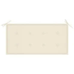 Banc De Jardin Avec Coussin Crème 112 Cm Bois De Teck Massif -Mobilier De Jardin Soldes banc de jardin avec coussin creme 112 cm bois de teck massif 3666722425087 828679