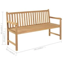 Banc De Jardin Avec Coussin Gris 150 Cm Bois De Teck Massif 4 -Mobilier De Jardin Soldes banc de jardin avec coussin gris 150 cm bois de teck massif 3666722424714 829280