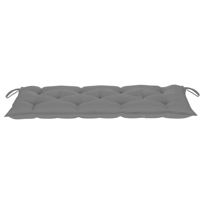 Banc De Jardin Avec Coussin Gris 240 Cm Bois De Teck Massif 2 3 Banc De Jardin Avec Coussin Gris 240 Cm Bois De Teck Massif 2 – Image 3
