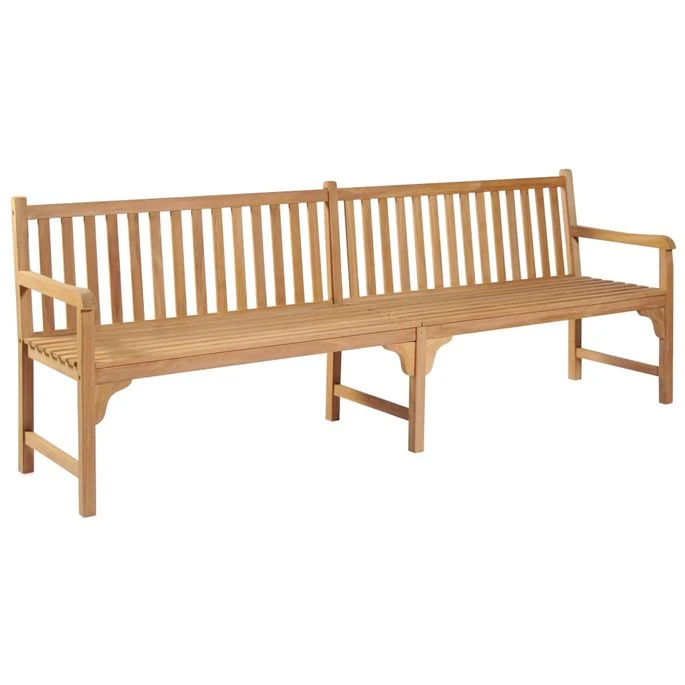 Banc De Jardin Avec Coussin Gris 240 Cm Bois De Teck Massif 2 6 Banc De Jardin Avec Coussin Gris 240 Cm Bois De Teck Massif 2 – Image 6