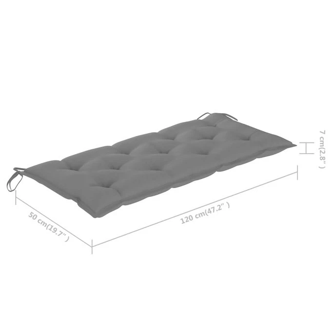 Banc De Jardin Avec Coussin Gris 240 Cm Bois De Teck Massif 2 10 Banc De Jardin Avec Coussin Gris 240 Cm Bois De Teck Massif 2 – Image 10