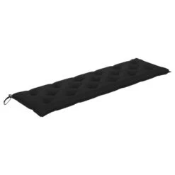 Banc De Jardin Avec Coussin Noir 175 Cm Bois De Teck Massif -Mobilier De Jardin Soldes banc de jardin avec coussin noir 175 cm bois de teck massif 8720286267301 830152