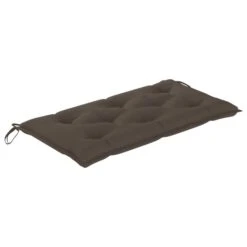 Banc De Jardin Avec Coussin Taupe 112 Cm Bois De Teck Massif -Mobilier De Jardin Soldes banc de jardin avec coussin taupe 112 cm bois de teck massif 3666722340250 963378