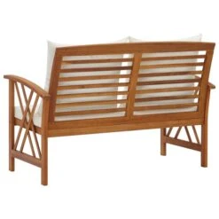 Banc De Jardin Avec Coussins 119 Cm Bois Solide D'acacia 4 -Mobilier De Jardin Soldes banc de jardin avec coussins 119 cm bois solide d acacia 3666722299800 1011605
