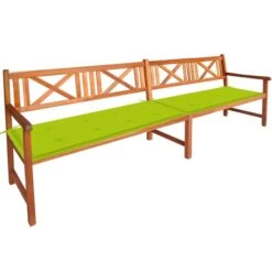 Banc De Jardin Avec Coussins 240 Cm Bois Solide D'acacia 12