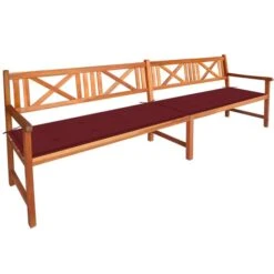 Banc De Jardin Avec Coussins 240 Cm Bois Solide D'acacia 9
