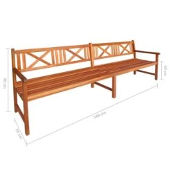 Banc De Jardin Avec Coussins 240 Cm Bois Solide D'acacia 9 -Mobilier De Jardin Soldes banc de jardin avec coussins 240 cm bois solide d acacia 3666722209007 1158463
