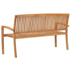 Banc De Jardin Empilable Et Coussin 159 Cm Bois De Teck Massif 7 -Mobilier De Jardin Soldes banc de jardin empilable et coussin 159 cm bois de teck massif 3666722422772 833346