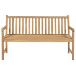 Banc De Jardin Et Coussin à Motif De Feuilles 150cm Teck Massif -Mobilier De Jardin Soldes banc de jardin et coussin a motif de feuilles 150cm teck massif 3666722460651 763590