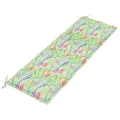 Banc De Jardin Et Coussin à Motif De Feuilles 150cm Teck Massif -Mobilier De Jardin Soldes banc de jardin et coussin a motif de feuilles 150cm teck massif 3666722460651 763592