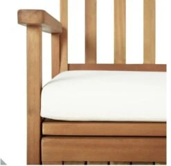 Banc De Rangement Avec Coussin Acacia Massif Foncé Tulak 148 Cm -Mobilier De Jardin Soldes banc de rangement avec coussin acacia massif fonce tulak 148 cm 3666722750905 387128