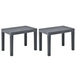 Bancs De Jardin 2 Pcs Anthracite Plastique
