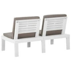 Bancs De Salon De Jardin Avec Coussins 2 Pcs Plastique Blanc -Mobilier De Jardin Soldes bancs de salon de jardin avec coussins 2 pcs plastique blanc 3666722434768 810470