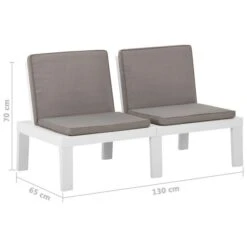 Bancs De Salon De Jardin Avec Coussins 2 Pcs Plastique Blanc -Mobilier De Jardin Soldes bancs de salon de jardin avec coussins 2 pcs plastique blanc 3666722434768 810472