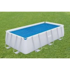 Bestway Couverture De Piscine D'été Rectangulaire 380x180 Cm PE Bleu 2