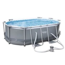 BESTWAY Kit Piscine Ovale Tubulaire L3,00 X L2,00 X H0,84m