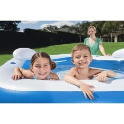 BESTWAY Piscine Gonflable Octogonale Avec Sietes Et Appuie-tete 213 X 206 X 69 Cm