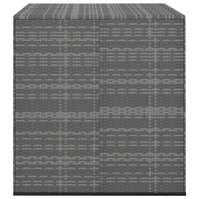 Boîte à Coussins De Jardin Résine Tressée 100x97,5x104 Cm Gris 2 Boîte à Coussins De Jardin Résine Tressée 100x97,5x104 Cm Gris – Image 2