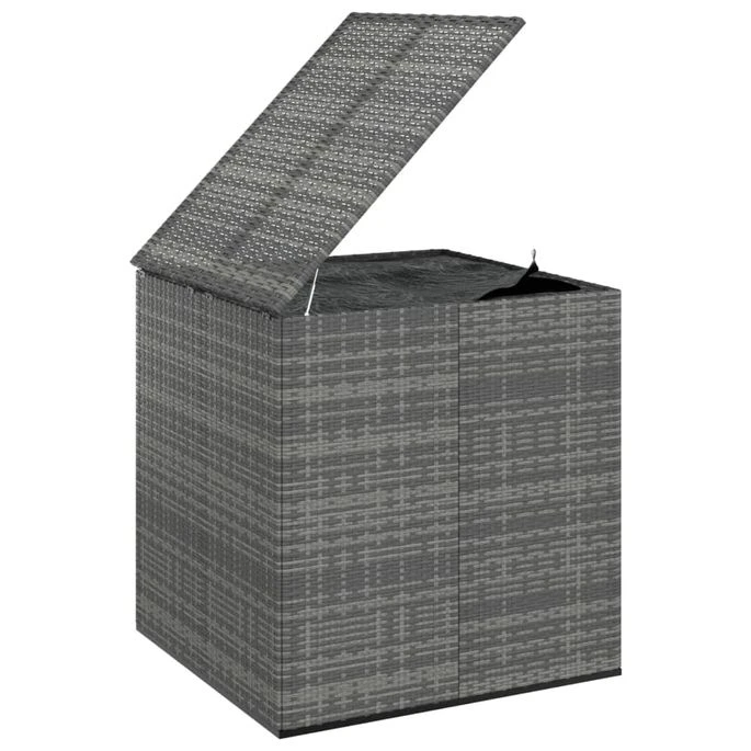 Boîte à Coussins De Jardin Résine Tressée 100x97,5x104 Cm Gris 3 Boîte à Coussins De Jardin Résine Tressée 100x97,5x104 Cm Gris – Image 3