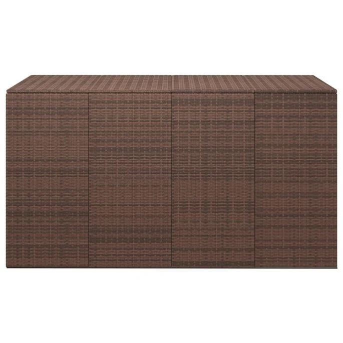 Boîte à Coussins De Jardin Résine Tressée 194x100x103 Cm Marron 2 Boîte à Coussins De Jardin Résine Tressée 194x100x103 Cm Marron – Image 2