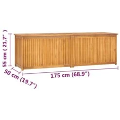 Boîte De Jardin 175x50x55 Cm Bois Massif De Teck -Mobilier De Jardin Soldes boite de jardin 175x50x55 cm bois massif de teck 3666722113212 1382778