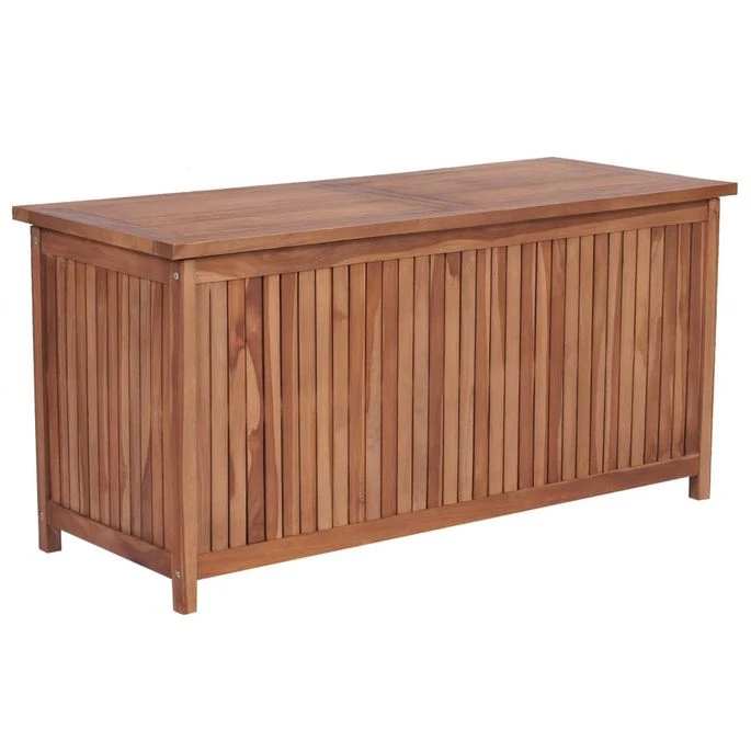 Boîte De Rangement De Jardin 120x50x58 Cm Bois De Teck Solide 1 Boîte De Rangement De Jardin 120x50x58 Cm Bois De Teck Solide